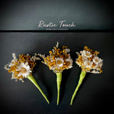 Dried flower hair pins