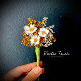 Dried flower hair pins