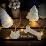 Personalised dog bone clay tag