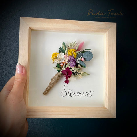 Personalised framed buttonhole