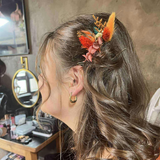 Dried flower hair pins