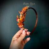 Dried flower head band