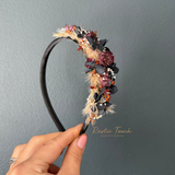 Dried flower head band