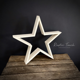 White wooden stars