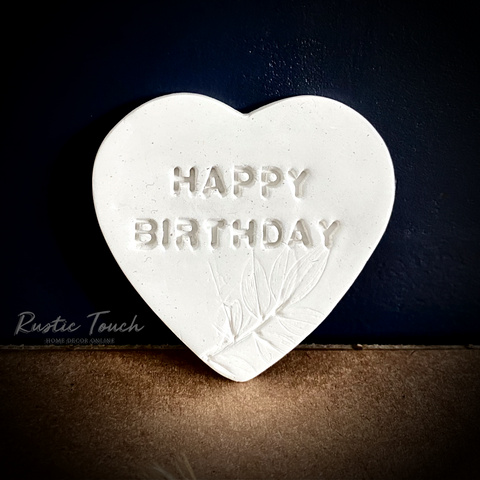 8cm Heart clay tags