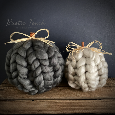 Knitted pumpkin sets collection.